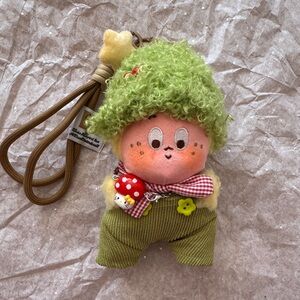 Cute Twinkle Plush Keychain with Fake Green Hair